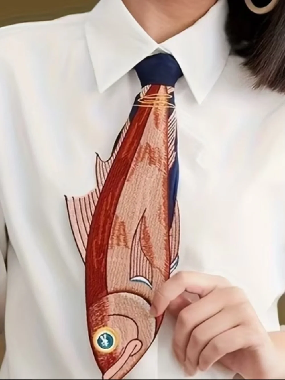 Novelty Fish Necktie in Red